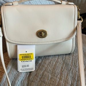 Coach Small Turnlock Chalk Crossbody